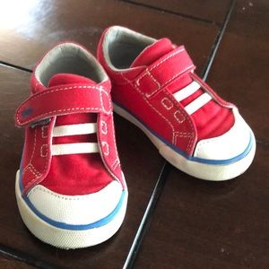 See Kai Run Basics red toddler sneakers